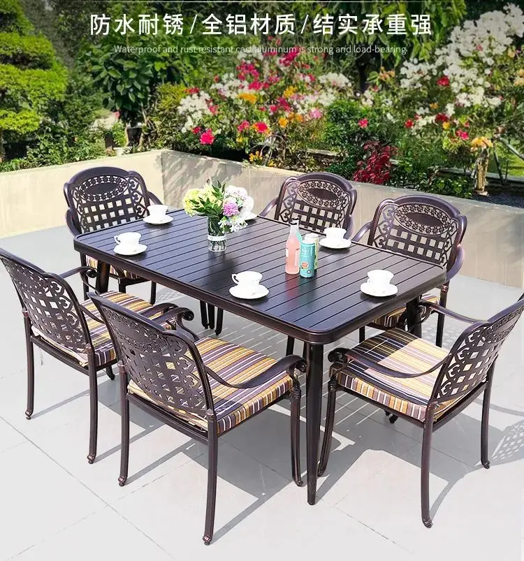 Outdoor home courtyard balcony courtyard tables and chairs Wrought iron terrace courtyard balcony leisure chair combination