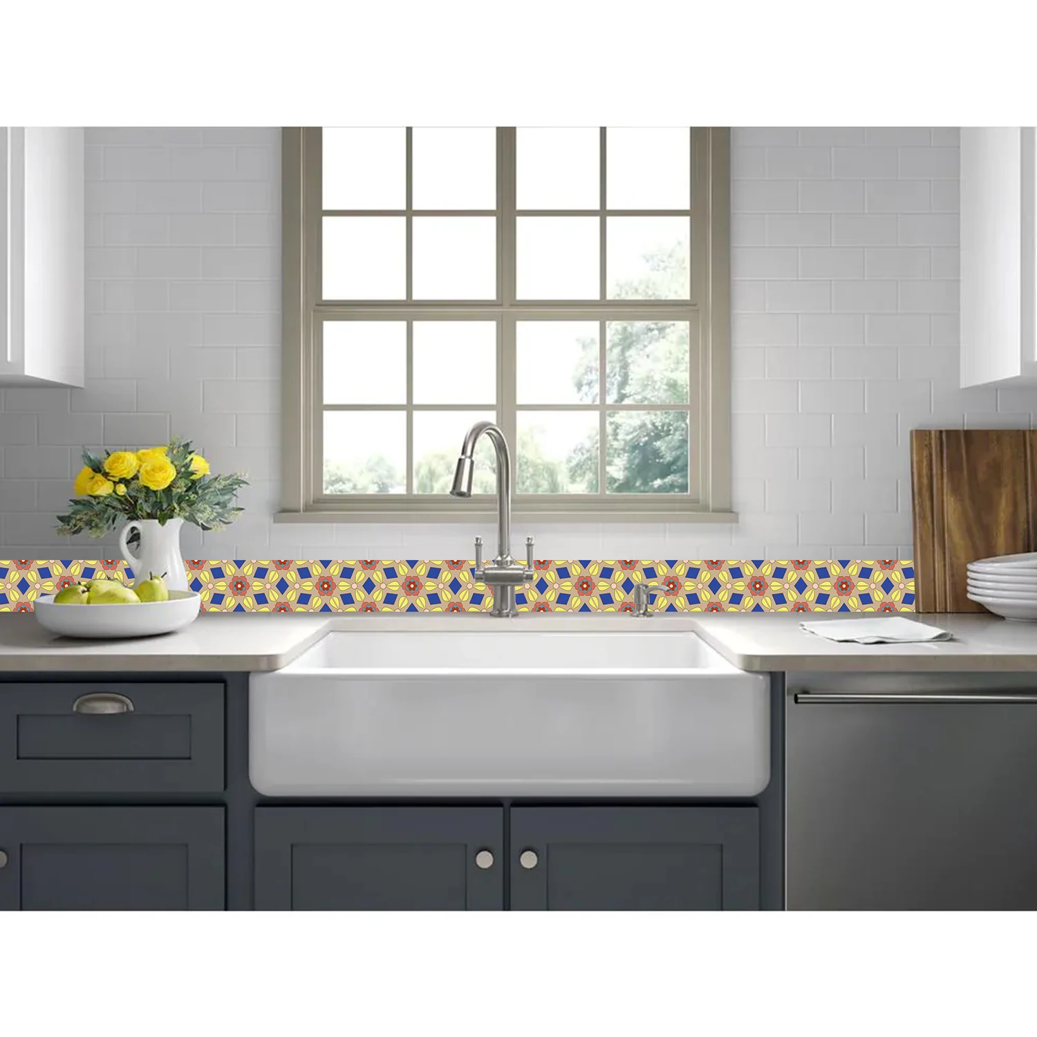 10x300 سنتيمتر الاتحاد الأوروبي الجدار ملصق ذاتية اللصق مقاوم للماء الخصر غرفة المعيشة المطبخ ورق حائط للزينة الطابق الحدود الشارات الشريط