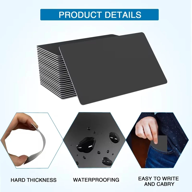 HACHANLUN 5-10PCS NTAG215 Lege NFC-kaarten PVC-tags NFC215 Zwarte kaart 13,56Mhz TagMo Waterdichte RFID NFC-telefoon 504 bytes