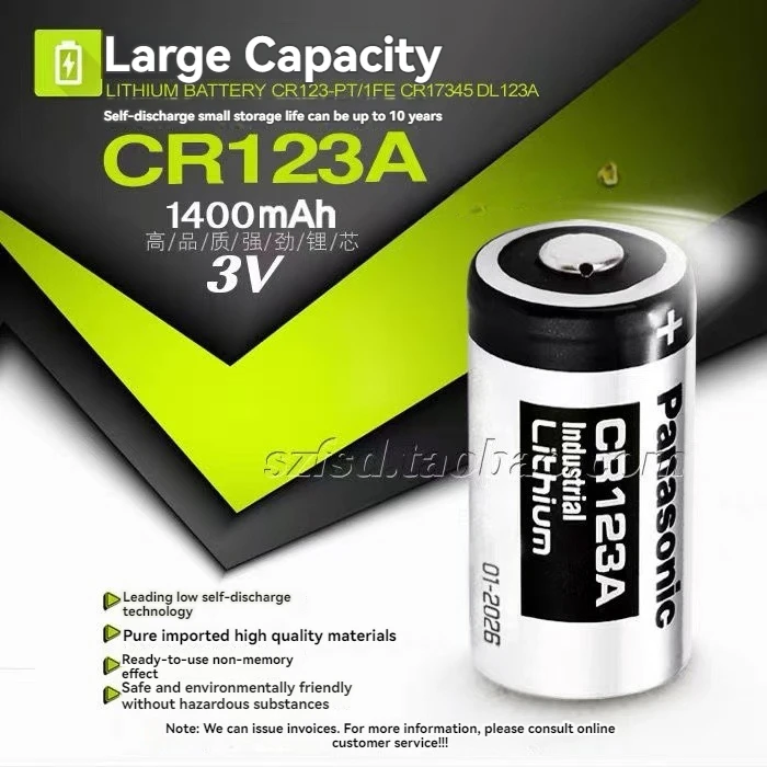 Original Panasonic 123 Lithium 3V Arlo Camera Battery CR123A CR17345 DL123A EL123A 123A