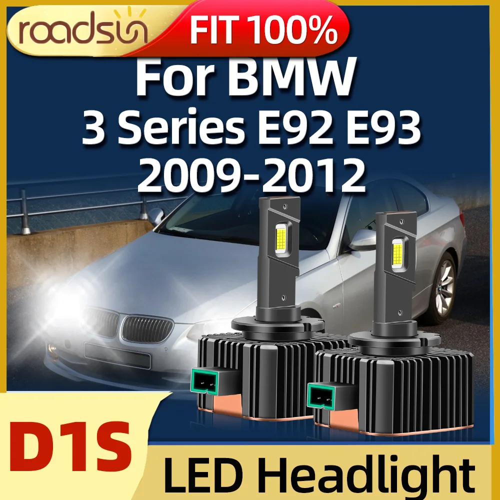 

Roadsun LED Headlights HID D1S Bulb 120W 30000LM Car Light 6000K Automobile For BMW 3 Series E92 E93 2009 2010 2011 2012