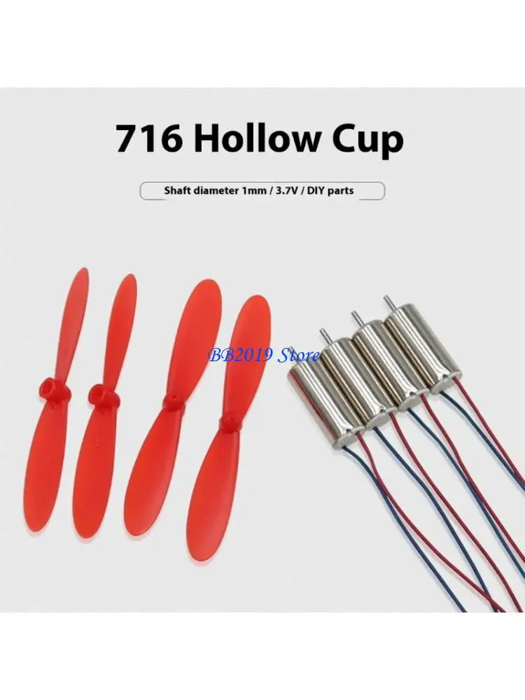 

Q0KB Easy Carry 716 Hollow Cup Motor with 1mm Accuracy Balanced Motors for Drones Racing & Extended Flight Stability