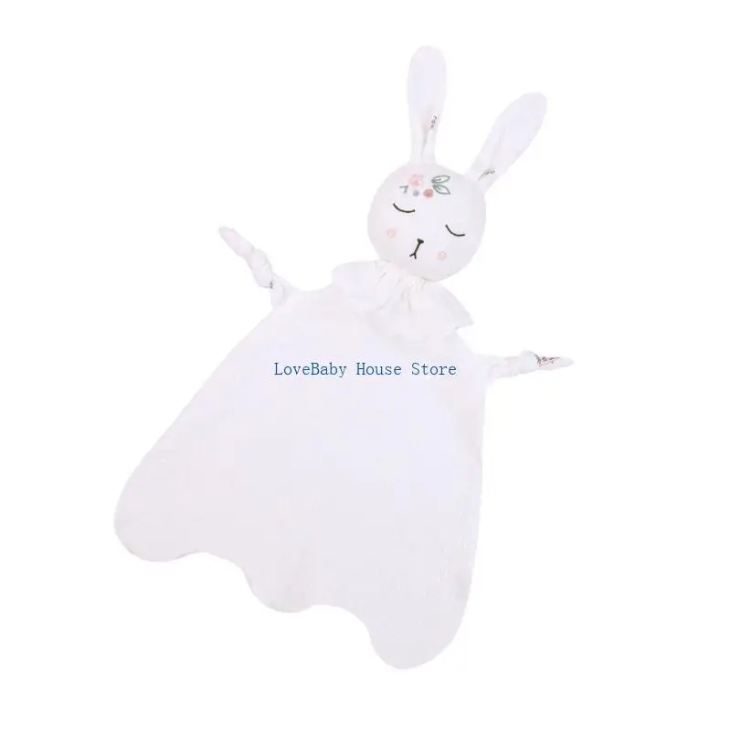 

BX0D Cartoon Animal Appease Towel Small Comforting Towel Lovely Infants Baby Pacify Handkerchief for Newborns Toddlers