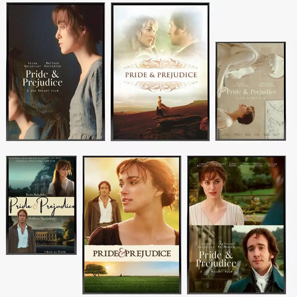 P-Pride And Prejudice Movie Vintage Posters High Quality Self-adhesive Wall Art Decorations Color Prints Sticky