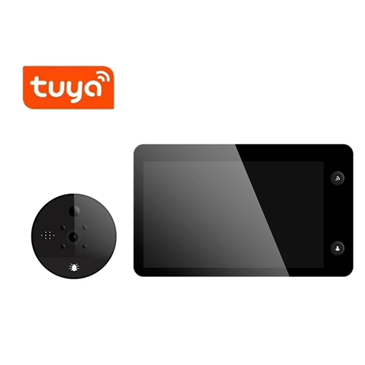 4.3 بوصة 2MP 1080P Tuya APP 166 درجة واي فاي جرس الباب كشف الحركة فيديو باب الهاتف البصرية جرس الباب المشاهد كاميرا