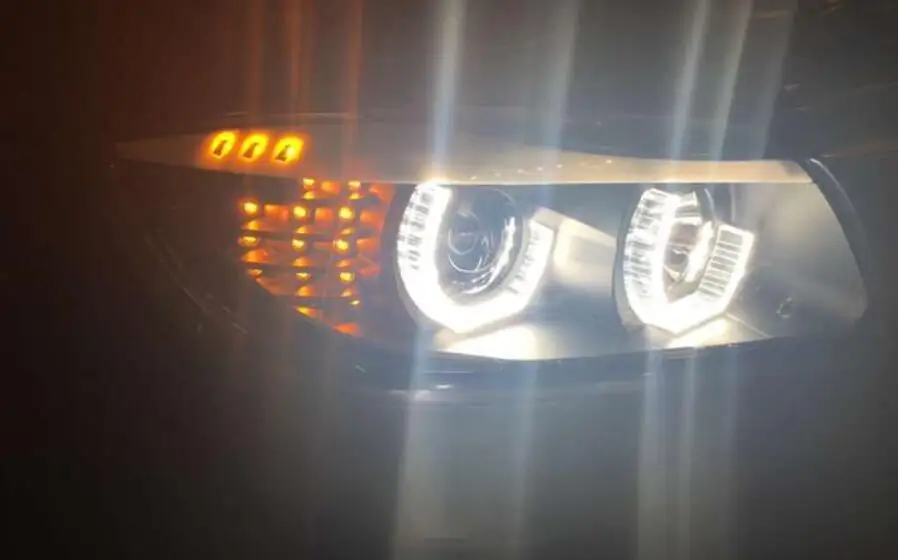 Bumper lamp for E90 Headlight 2008~2011year,318i 320i 325i Head Lamp Auto LED DRL hi/lo Beam HID Xenon bi xenon lens