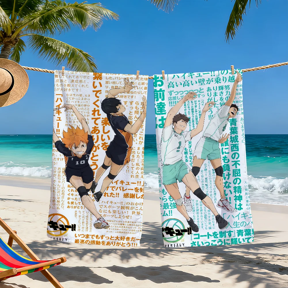 comic anime fanart  H-Haikyu S-Shoyo Hinata Towel Soft Beach Towels Quick Dry Pool Towel Travel Gym bathing Spa Camp sport Gift