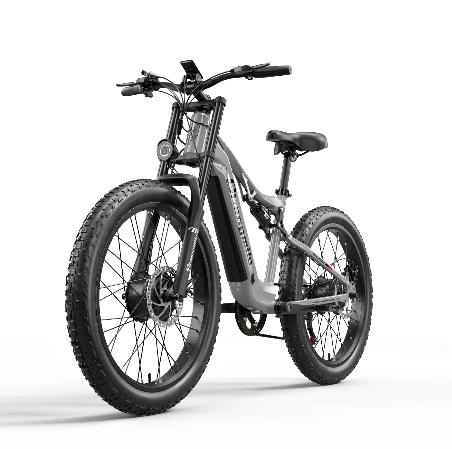 Shengmilo S600 Elektrofahrrad für Erwachsene, 2000W Doppelmotor, 48V 17,5Ah Akku, 26-Zoll-Reifen, All-Terrain-Design, Vorderradfederung, hydraulische Scheibenbremsen, LED-Licht – Leistungsstarkes