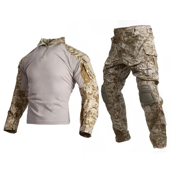 Emersongear G3 Set di uniformi da combattimento Uomo Tuta mimetica Camicia Pantaloni Paintball Gioco Top Duty Cargo Pantaloni Allenamento Caccia SS
