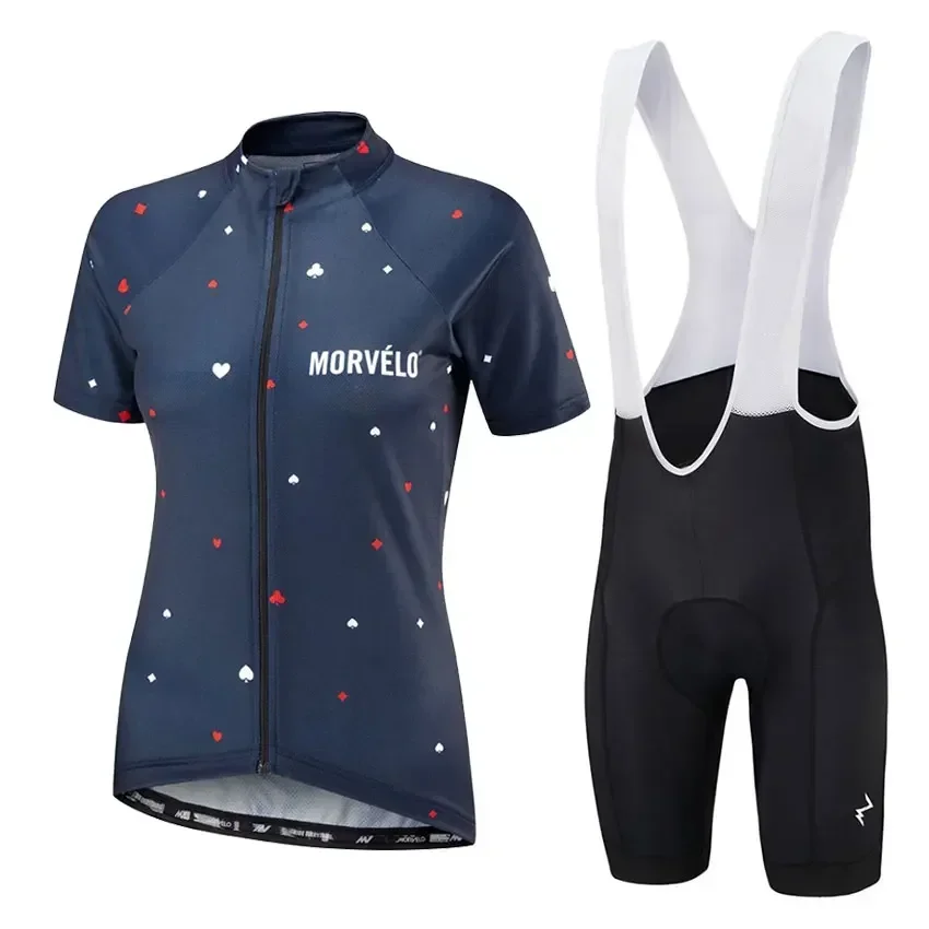 Morvelo 2024 Woman Cycling Jersey Set Pro Bicycle Sportswear Bike Clothes Shorts Sleeve Cycling Clothing Maillot Ropa Ciclismo