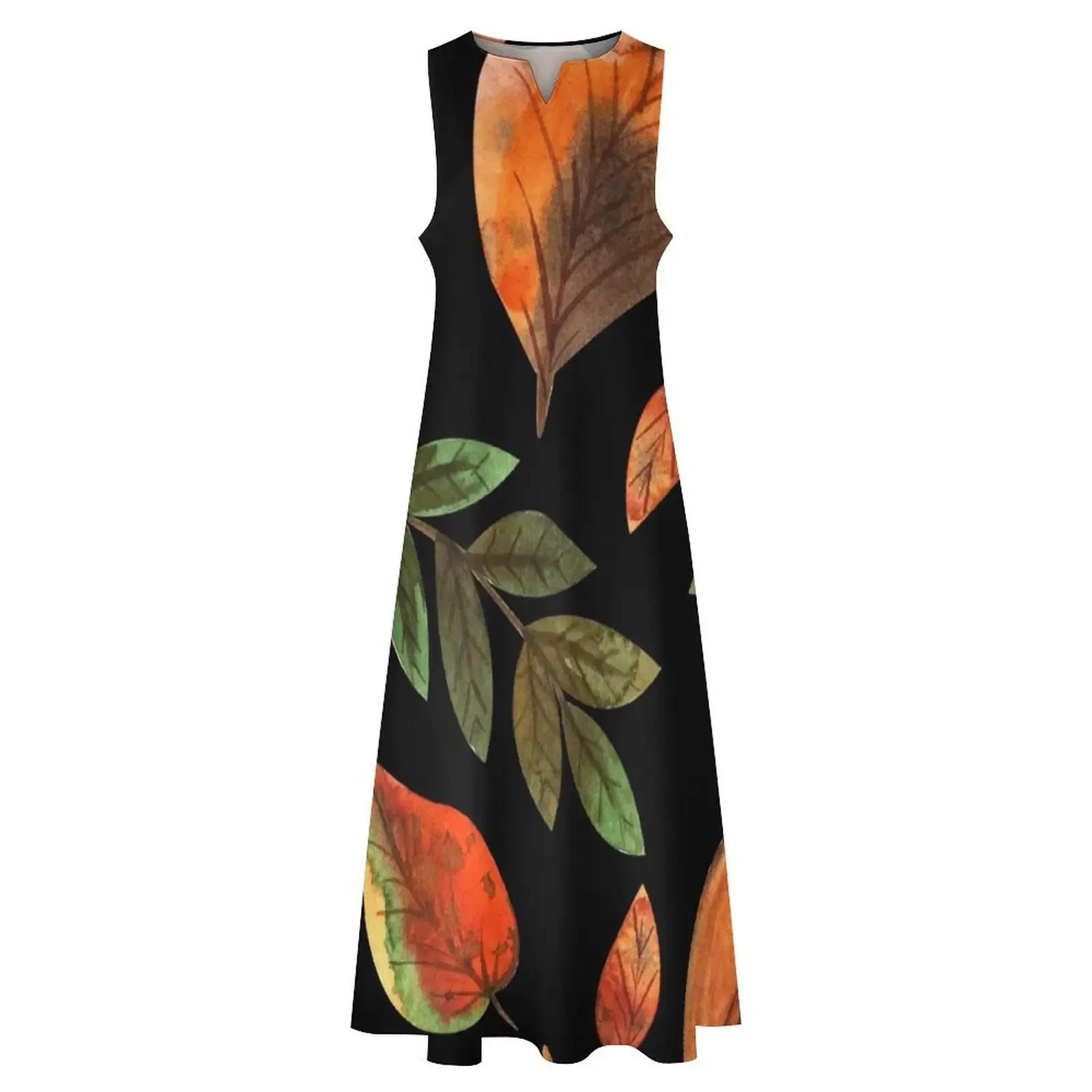 Hello autumn pumpkin leaf pattern Long Dress Bride dresses Women's long dress Women's summer dresses Dress
