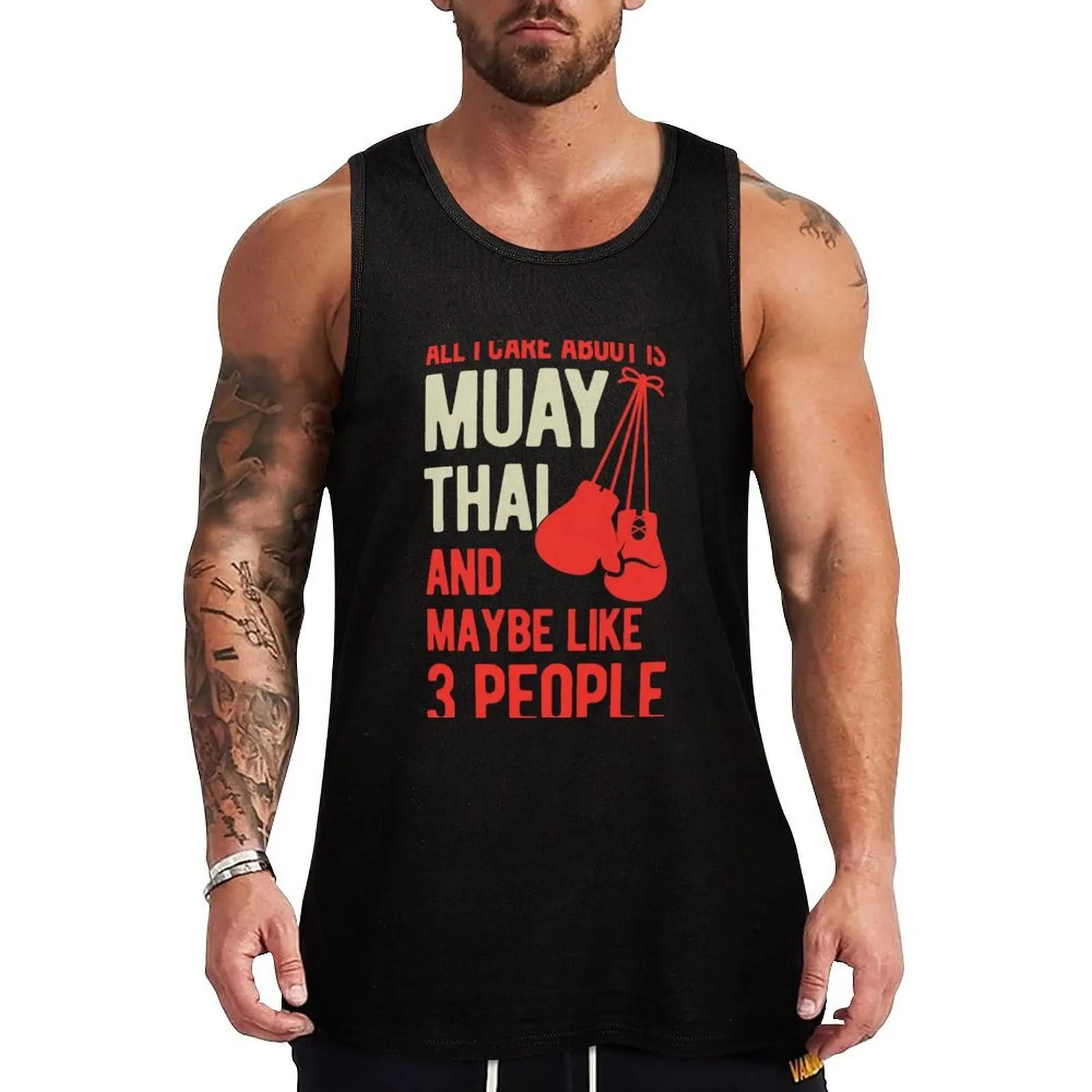 Funny Muay Thai Tank Top Street Fashion Tank Top Urban Sleeveless Wear