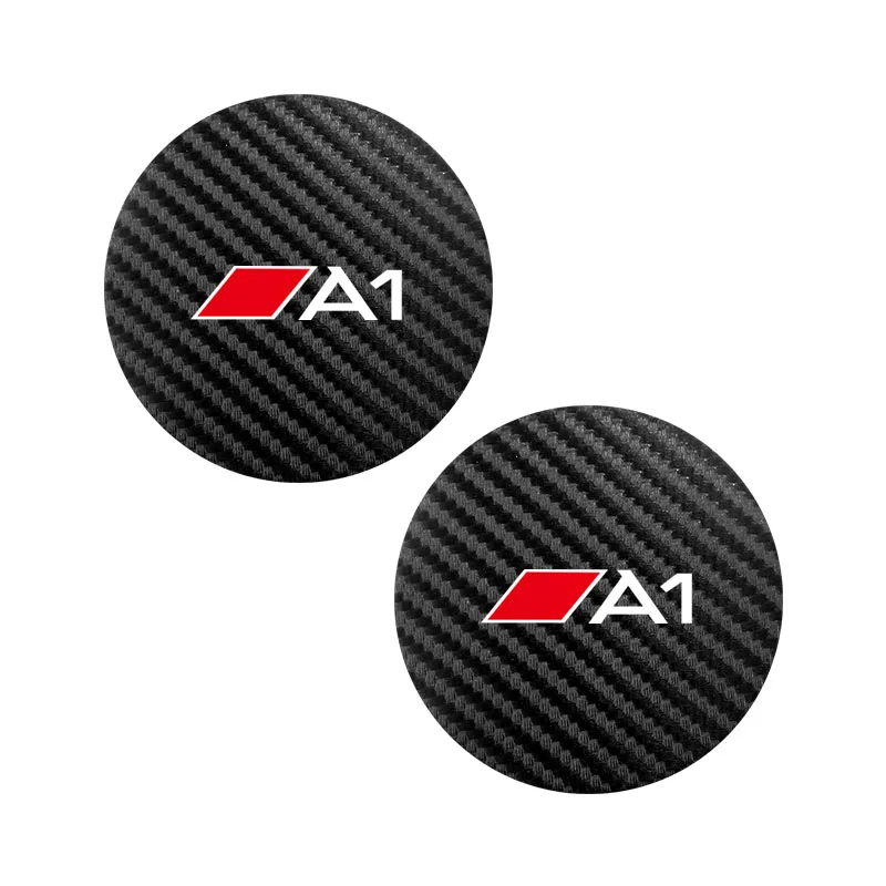 2Pcs Auto Leder Untersetzer Matte Anti-slip Wasser Tasse Pad Für Audi A1 A3 A4 A5 A6 A7 a8 Q2 Q3 Q5 Q7 Q8 B6 B8 B9 C5 C7 TT S1 S7 S3 RS6