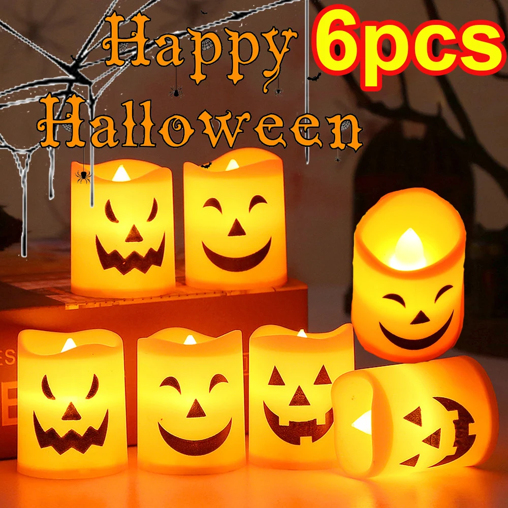 

Halloween Electronic Candle Lights Ghost Festival Horror Props Home Bar Haunted House Atmosphere Decoration Prop Party Supplies