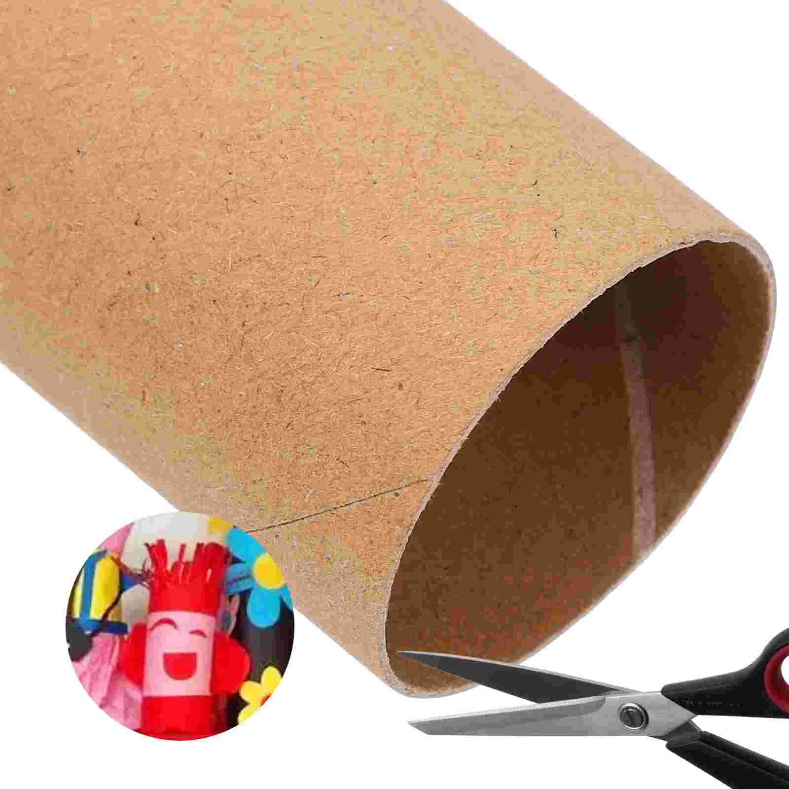 Tube en carton artisanal pour enfants, bricolage, outil exécutif, tubes en papier pour enfants, optique, chocolat, 1000x400x400cm, 20 pièces