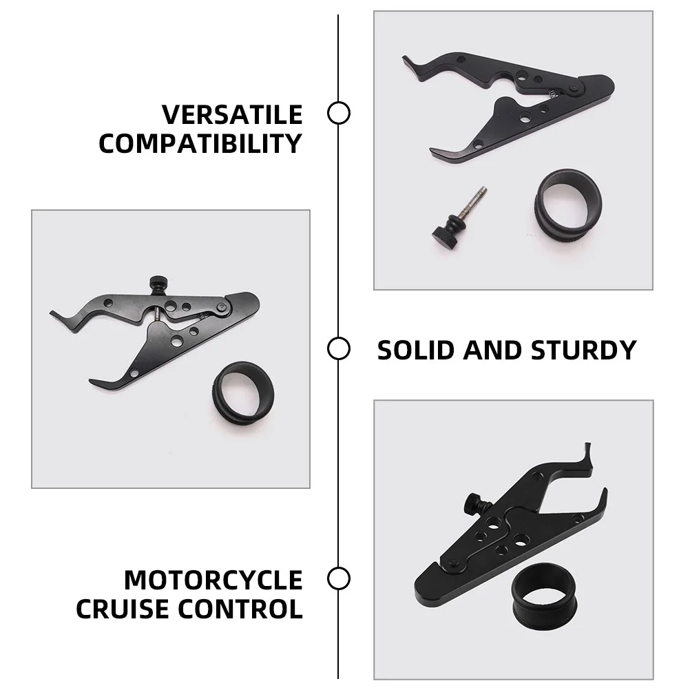

Motorcycle Cruise Control Throttle Lock with Aluminum Clamp for Stable Speed Universal Fit Throttle Assist Device Anti-Slip