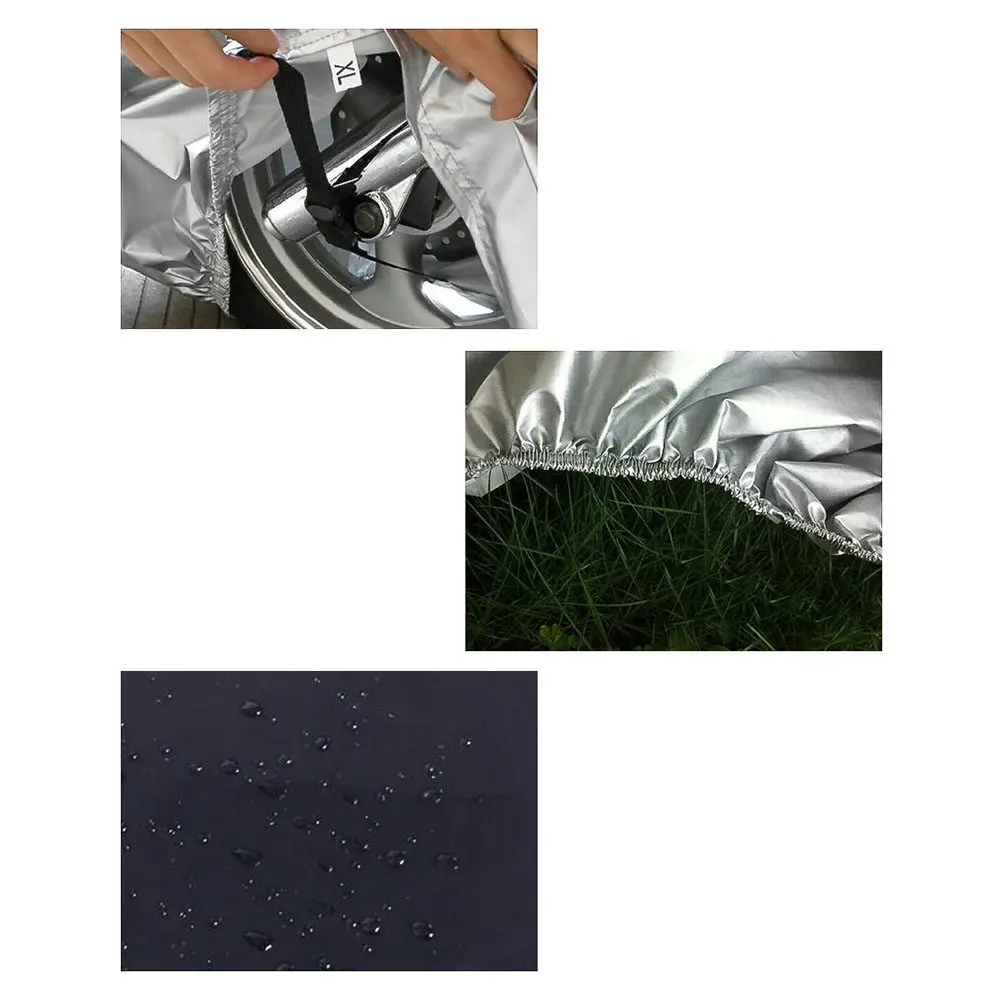 

Waterproof Bike Cover Cycle Scooter Rain Dust Uv Protection Silver Black Medium Outdoor Protective Cover