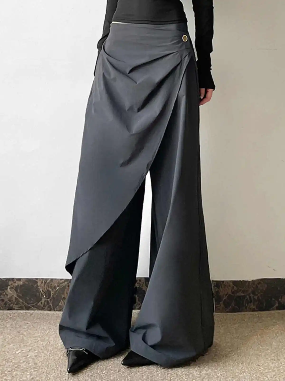 

2025 Autumn Women's Casual Style Jeans Vintage Aesthetic Harajuku Loose Washed Pants Blue Wide Leg Punk Baggy Denim Trouser