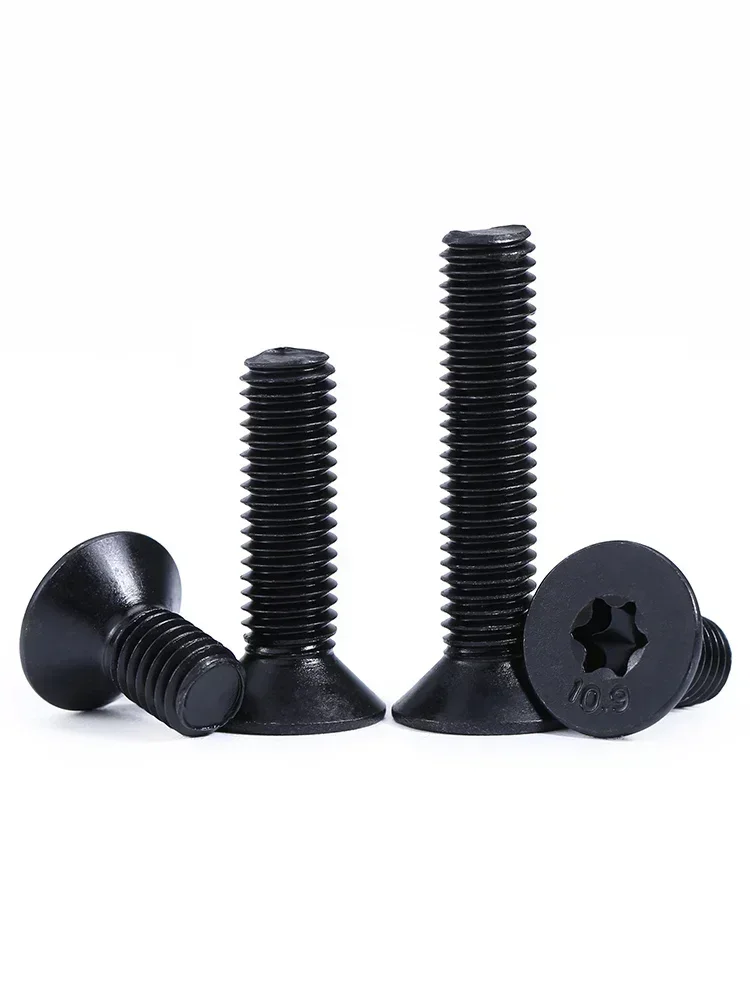 

GB2673 Black Grade 10.9 Carbon Steel Six Lobe Bolt Six-Lobe Torx Head Flat Countersunk Screw M3 M4 M5 M6 M8 M10