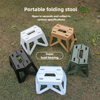 Portable Plastic Folding Stool Lightweight Camping Chair 100kg Load Thick Material Outdoor Fishing Stool