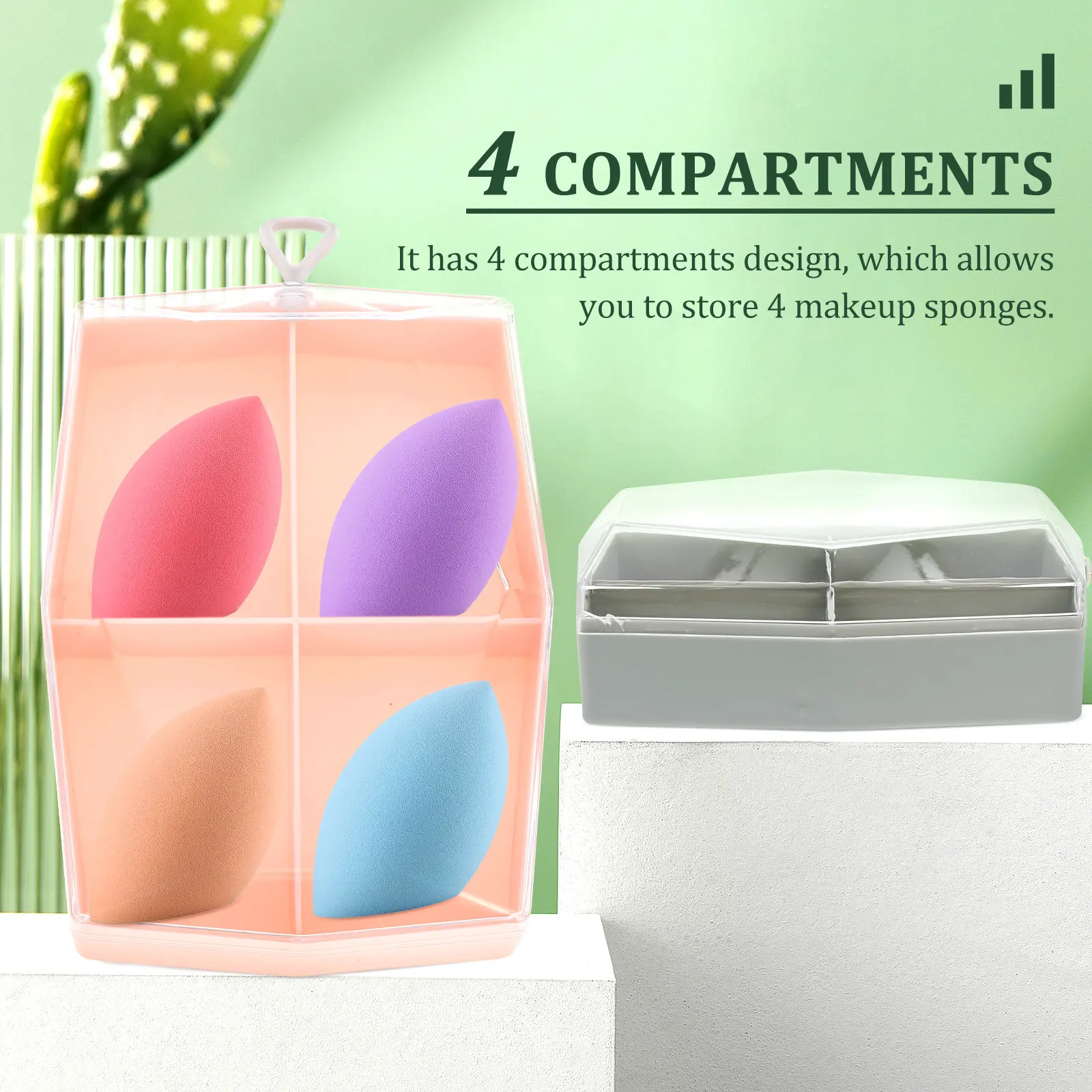 Beauty Makeup Sponge - 2Pcs Premium ABS Beauty Sponge Box