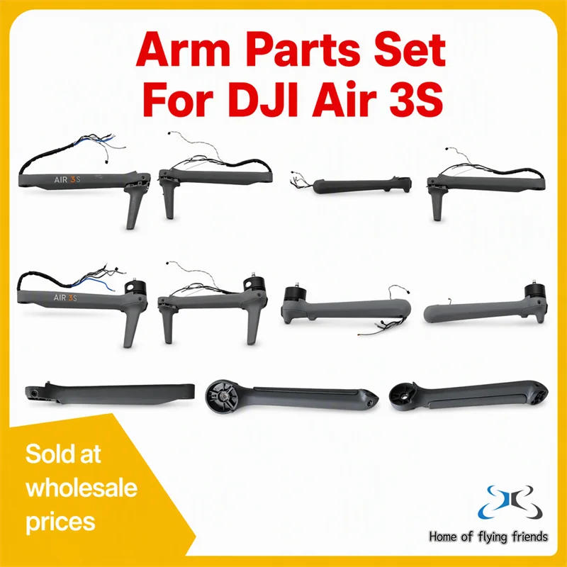 For DJI Air 3S Arm Replacement Parts, Front Rear Left Right Arm Shell And Outer Shell Assembly Set, RC Drone Repair Spare Parts