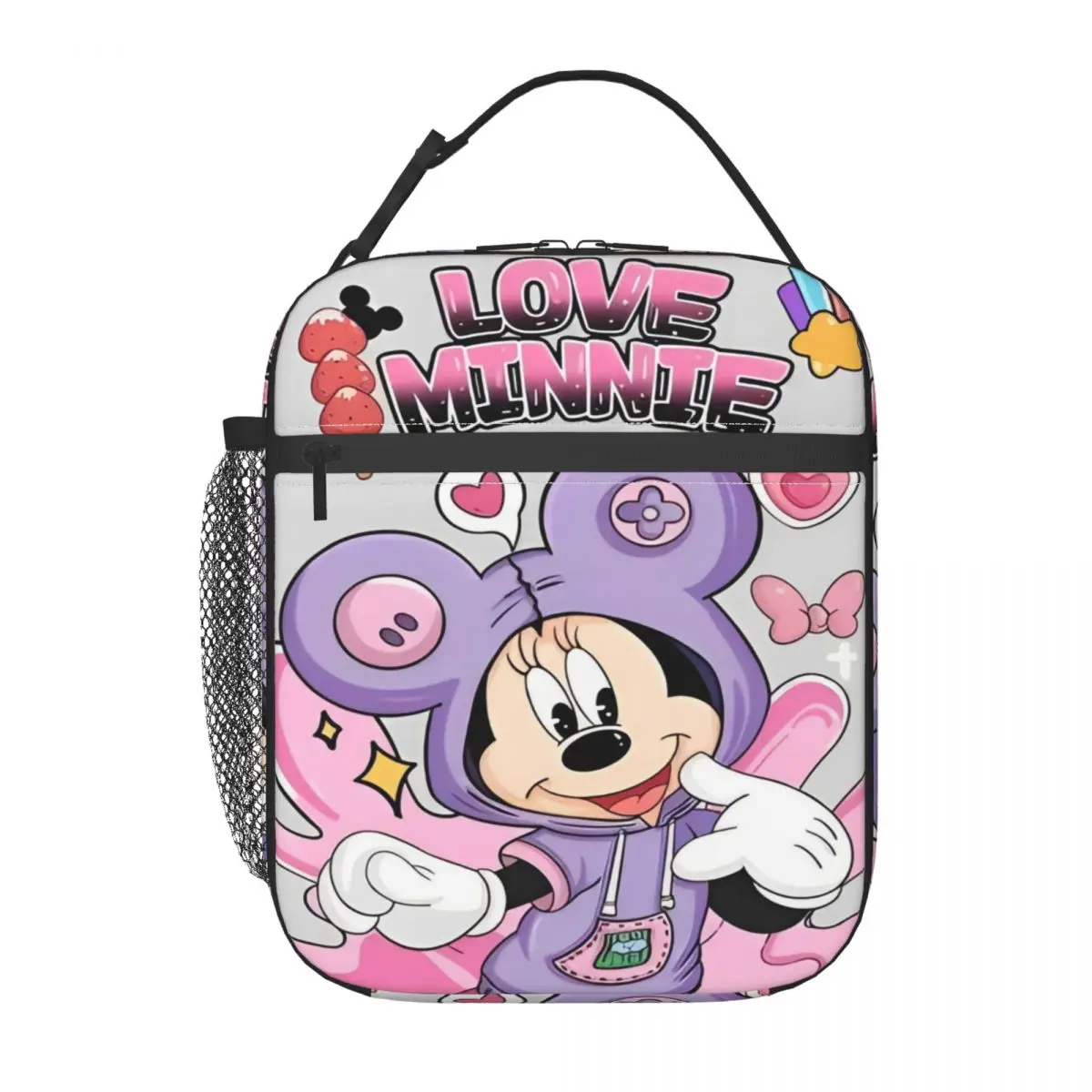 Geïsoleerde Lunch Tas Minnie Mouse Product Food Box Mode Koeler Thermische Lunchbox Voor Reizen