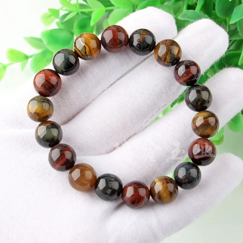 Colorful A Grade Tiger Eye Stone Single Strand Bracelet Store