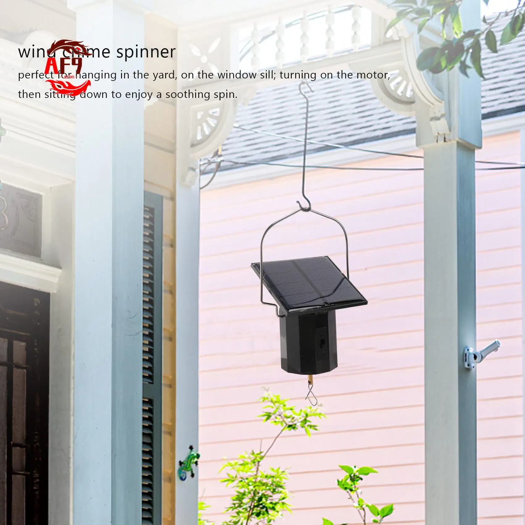 

AF90-Solar Hanging Display Motor Rotating Small Motor Solar Energy Wind Spinner Motor Multi-Purposes Rotatable Hook 2Pcs