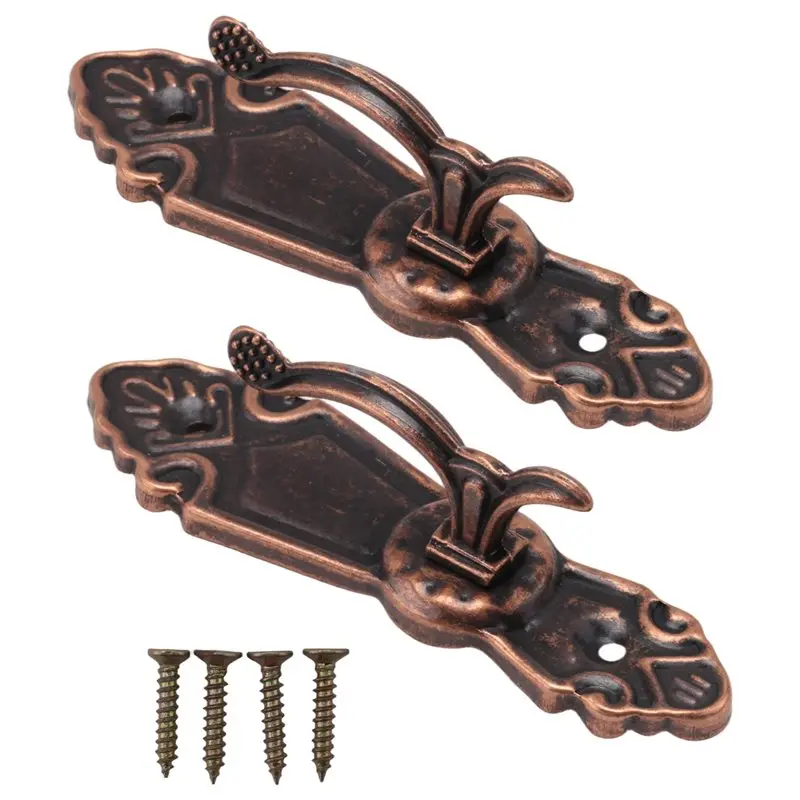 feelfeel Metal Curtain Tassel Tie Back Tieback Mini Wall Hooks 2PCS Red bronze