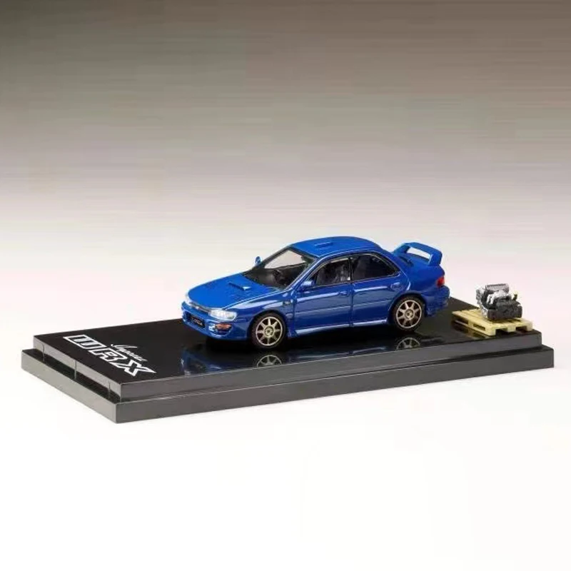 Hobby Japan 1:64 Model Car Suba Impreza Ver1.0 (GC8) WRX STi Version II -Sports Blue & White