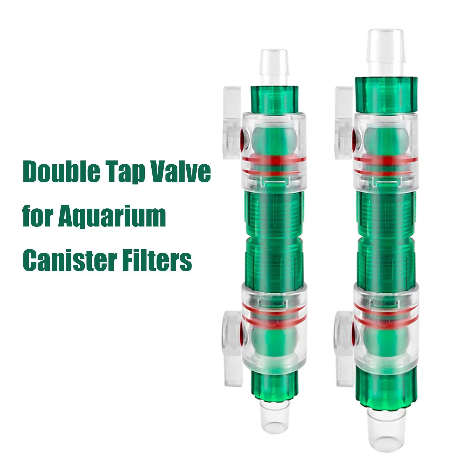 Aquariumfilter-Wasserventil-Schlauch 12/16mm Durchflussregelung Doppelhahn Schnellverschluss-Anschluss Fischbeckenfilter Doppelhahnventil