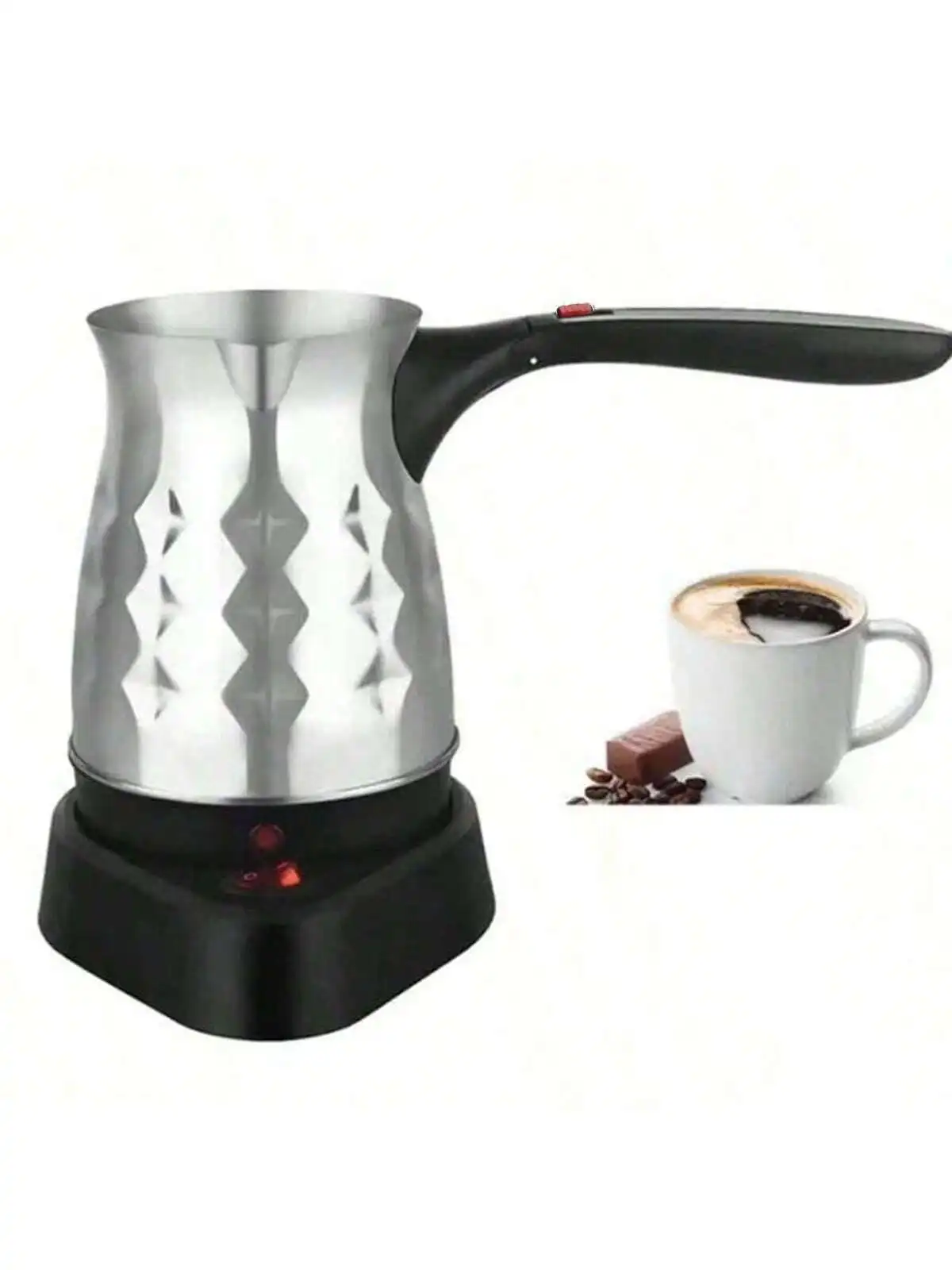 ماكينة صنع القهوة التركية الكهربائية 600 مل ماكينة القهوة التركية الكهربائية من الفولاذ المقاوم للصدأ بقابس الولايات المتحدة 110 فولت 350-500 مللي #4