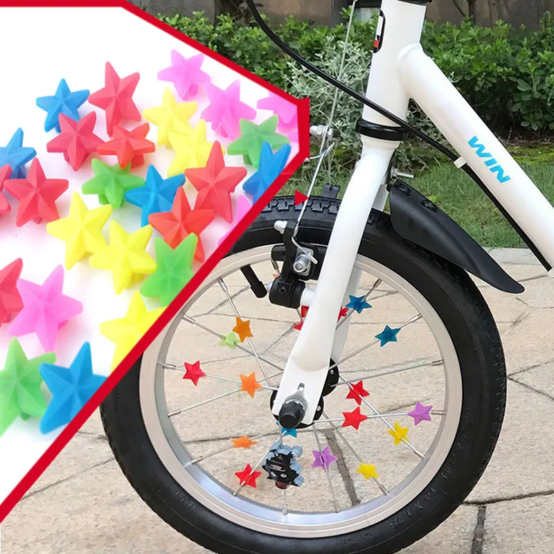 36PCS Multi Color Plastic Bicycle Wheel Spoke Beads Children Clips Decoration Bike Colorful Baby Kid Gifts Cycling Accessories