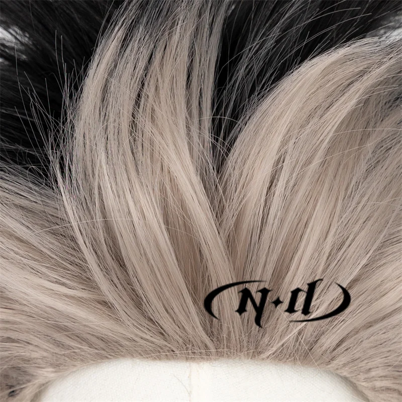 ND Gen Narumi 코스프레 가발, 애니메이션 카이주 No.8 코스프레, 블랙 그레이 헤어, 만화 파티, 내열성 합성 헤어