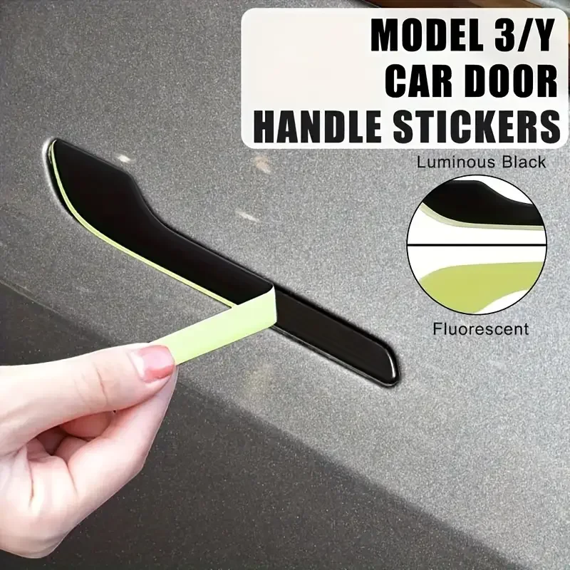 

Car Door Handle Sticker Anti-Scratch Luminous For Tesla Model 3 Y Scratch-Resistant Car Exterior Protection Sticker Accessories