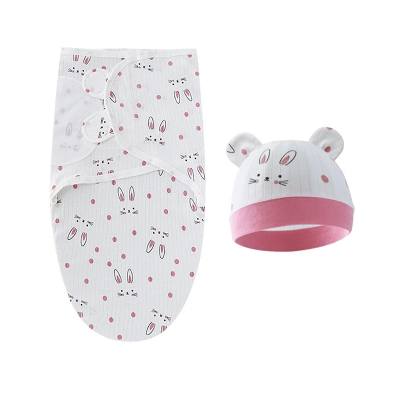 saco dormir do bebê envoltório cobertor urso orelha chapéu do bebê saco dormir ajustável pele-friendly swaddle