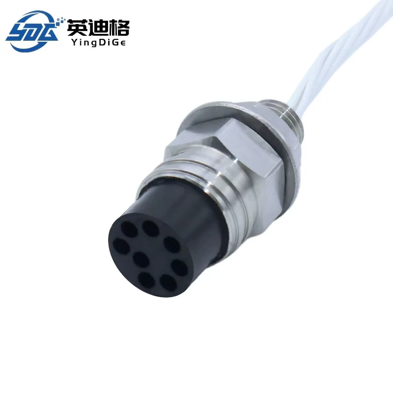 Microminiature Waterproof Male/Female 2-pin Socket Connector Brass Contact Stainless Steel 316L Housing IP68
