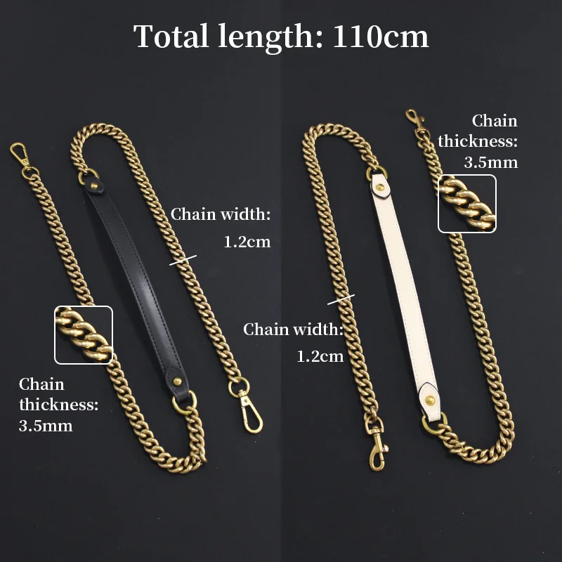 TINBERON Messenger Bag Chain One Shoulder Women\'s Genuine Leather Shoulder Strap Feminine Bag Replacement Strap Bag Accessories