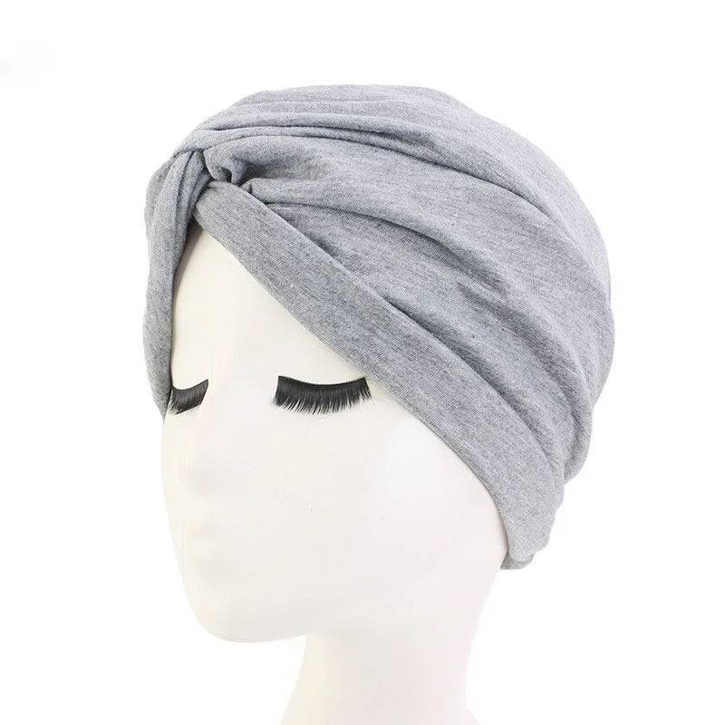 Cross Twist Hat Solid Color  Bandana Hat Hair Hat Suitable For Autumn And Winter