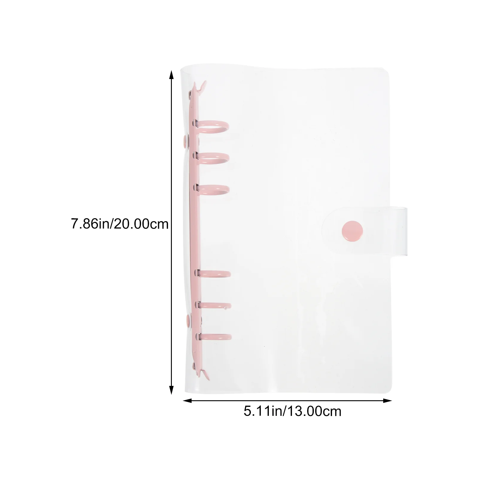Transparent Loose-leaf Case Refillable Binder Notebook Shell Document Folder Girl Organizer Pvc Adjustable Clip File Holder