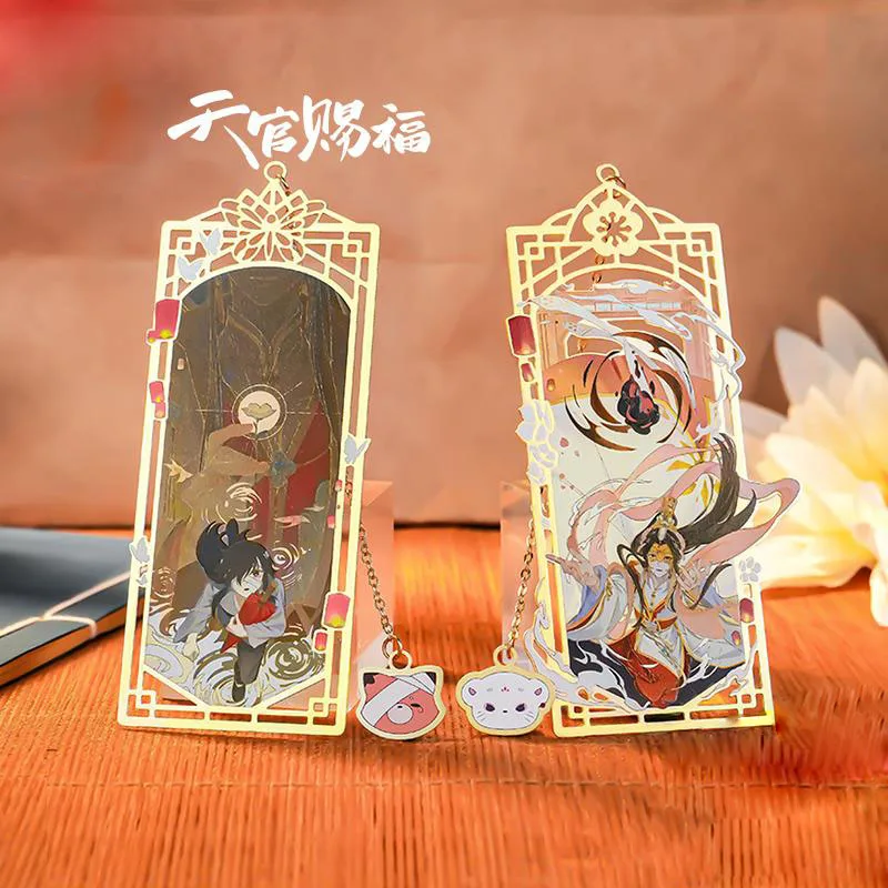 Anime Tian Guan Ci Fu Hua Cheng Xie Lian TGCF Cosplay Birthday Bookmarks Souvenir Tassels Pendant Decor Collection Cosplay Gift