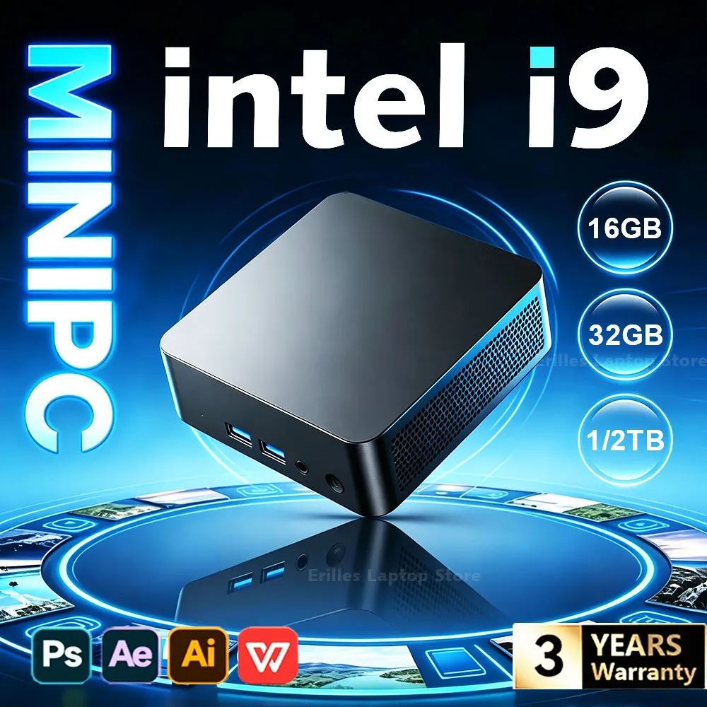 Intel i9 10980HK MINI PC  Intel N150 Minipc 16GB 32GB RAM Windows 11 1TB SSD Gaming Computer Wifi 6 1000Mbps Portable PC Desktop