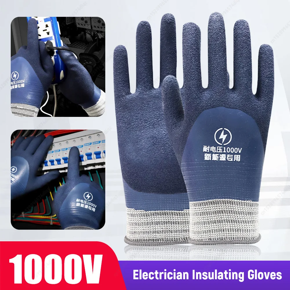 

Insulated Electrician Gloves 1000V Work Gloves Rubber Electrician Insulating Gloves for Electricians Prevent Shock