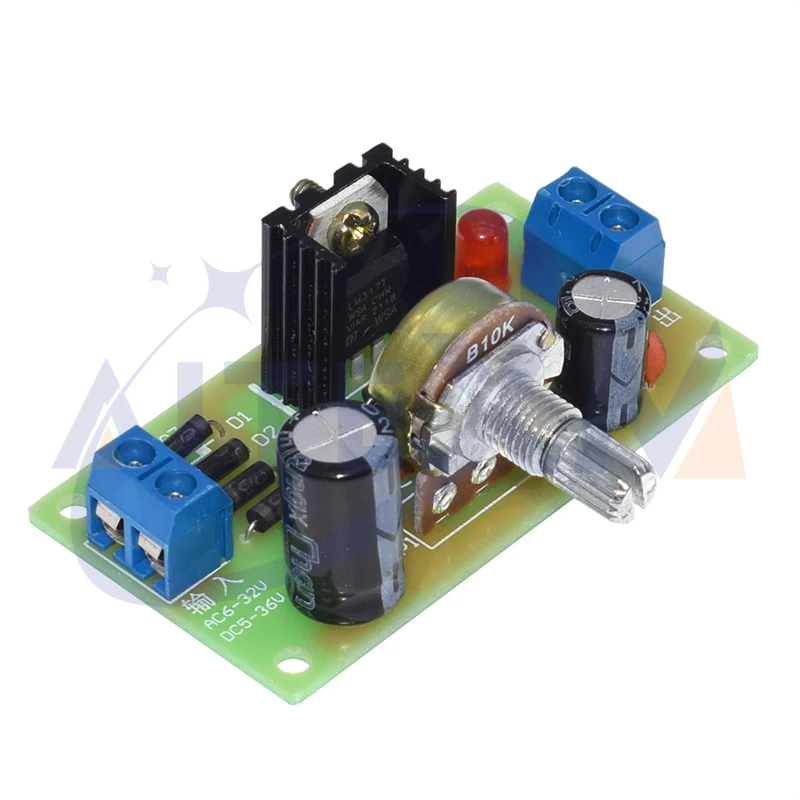 LM317 Adjustable Power Supply Kit Continuous Adjustable DC Power Supply DIY Teaching Training Parts Electronic kits