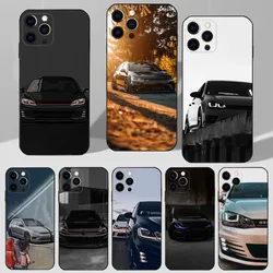 Sport Car G-Golf G-GTI Phone Case For iPhone 16,15,14,13,12,11 Plus,Pro Max,XS,X,XR,SE,Mini,8,7 Soft Silicone Black Cover