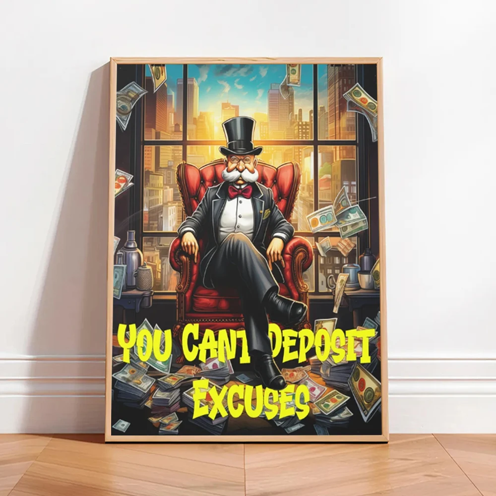 أليك احتكار المليونير الدولار المال شارع الكتابة على الجدران الفن HD قماش اللوحة المشارك طباعة صورة غرفة المعيشة الحديثة ديكور هدية