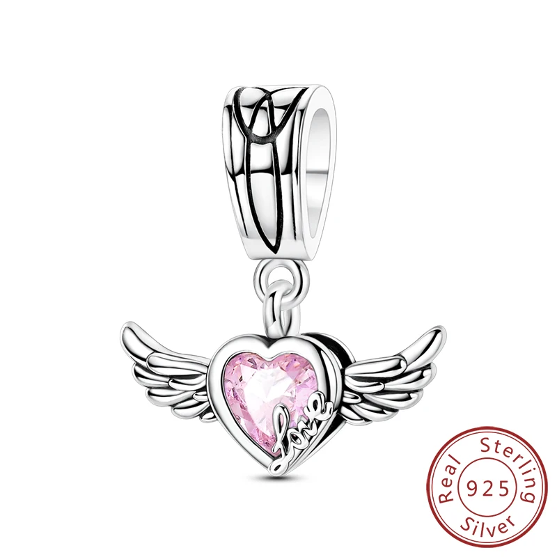Original 925 Sterling Silber Herz Liebe Charms Perlen Anhänger Fit Original Armband Halskette DIY Charms Frauen Mann Schmuck Geschenk