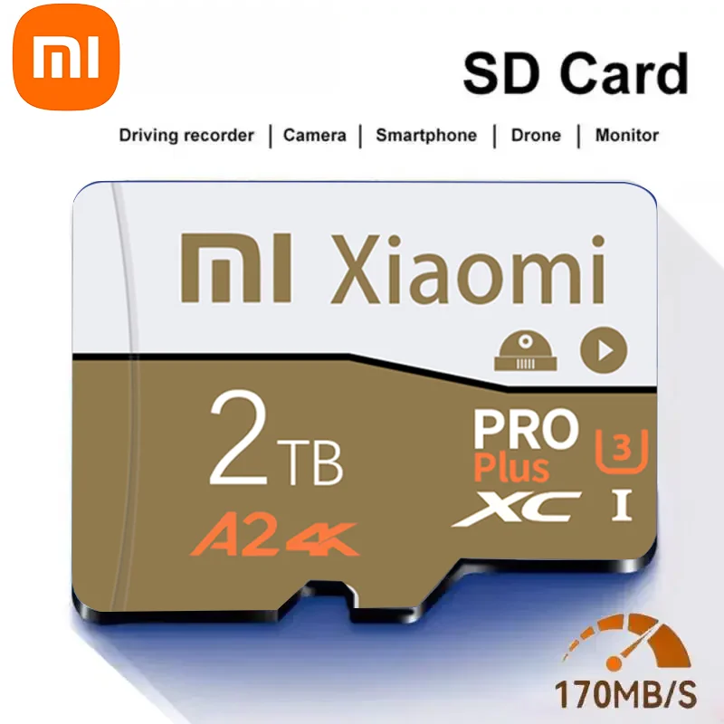 Xiaomi-tarjeta de memoria Micro TF SD de alta velocidad, 128GB, 256GB, 32GB, 64GB, Micro SDXC U3 A2, tarjeta Flash TF para teléfono, cámara, PC de mesa