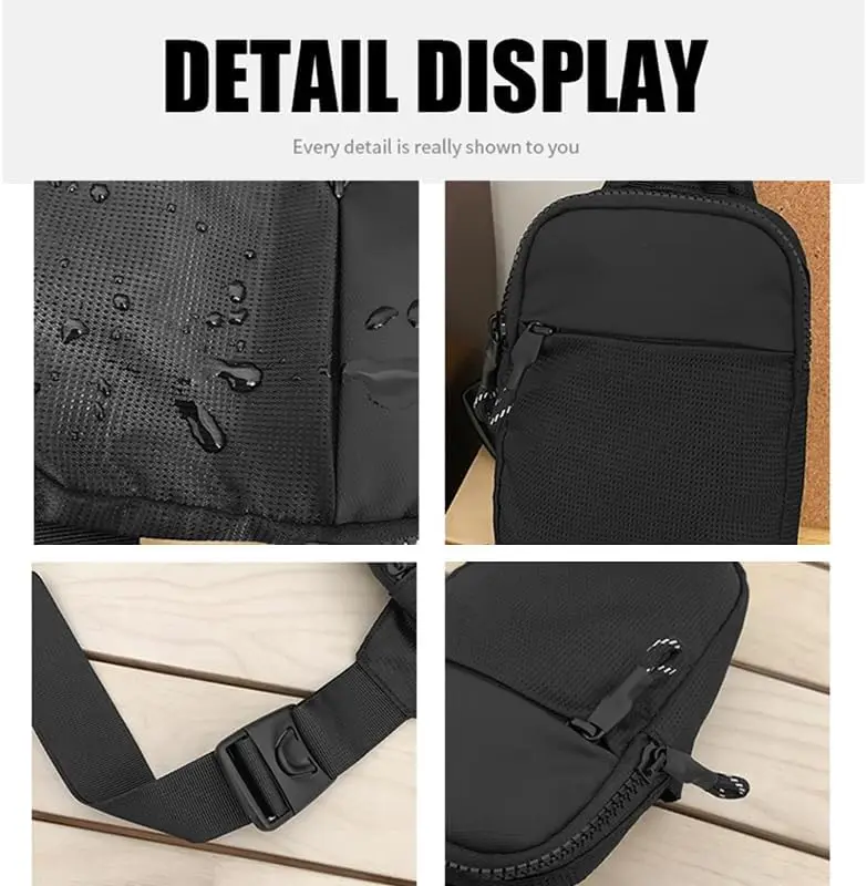 Sling Bag for Men and Women, Mini Crossbody Bags with Adjustable Strap, Water Resistant Fanny Pack Phone image 6